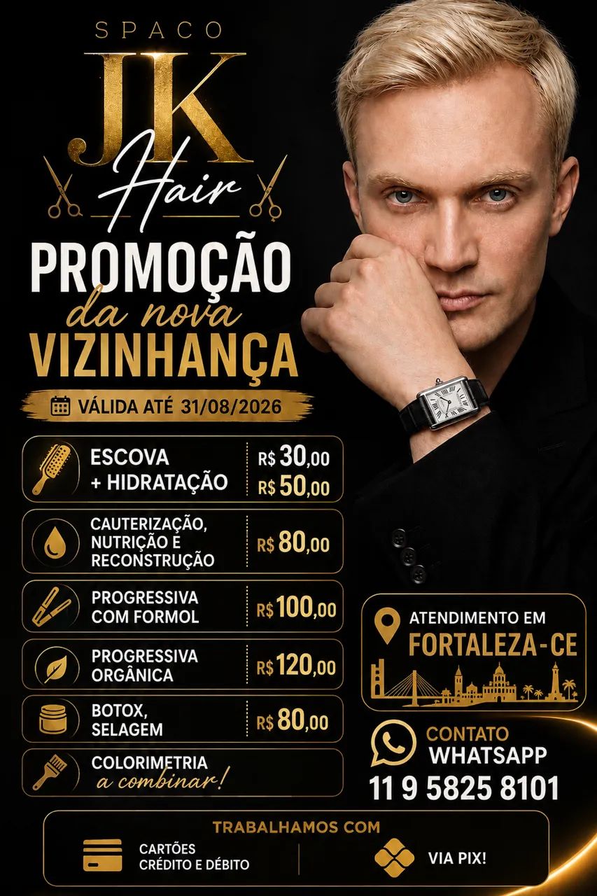 Cabeleirero a domicílio em Fortaleza e região 