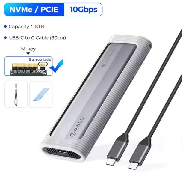 Ssd nvme Orico - hd externo case  nvme - 10gbps  - Foto 2