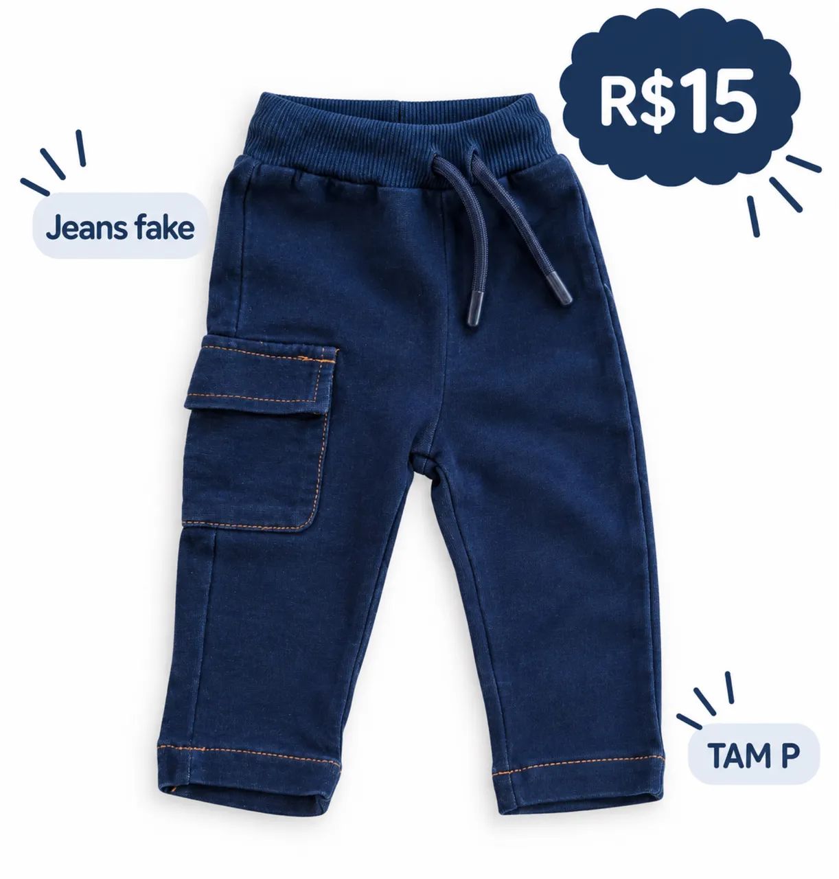 Calça jeans fake bebê 