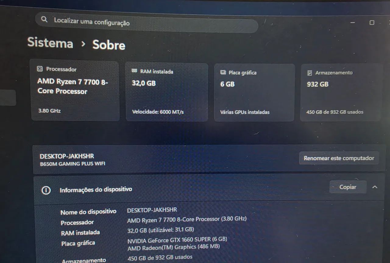 PC GAMER COMPLETO ALTA PERFORMANCE AM5 RYZEN 7 32GB DDR5 - Foto 5