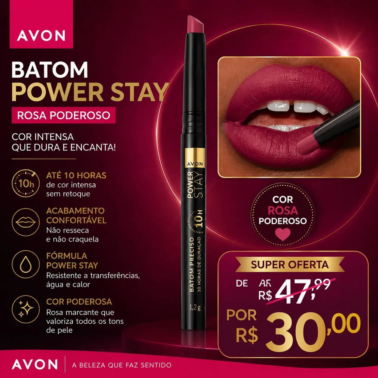 Promoção batom Avon 