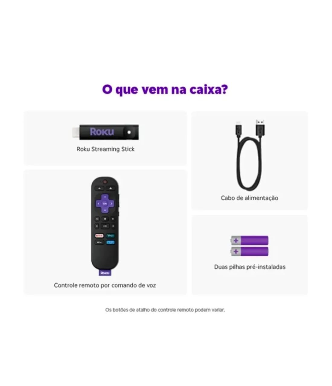Streaming Stick Roku Full HD com Controle de Voz. - Foto 2