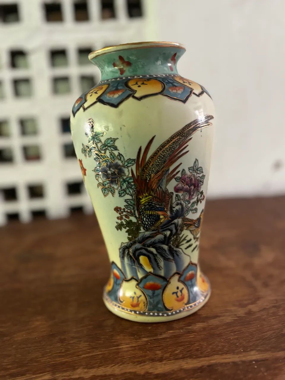 Vaso oriental em estilo Satsuma ( usado)  - Foto 4