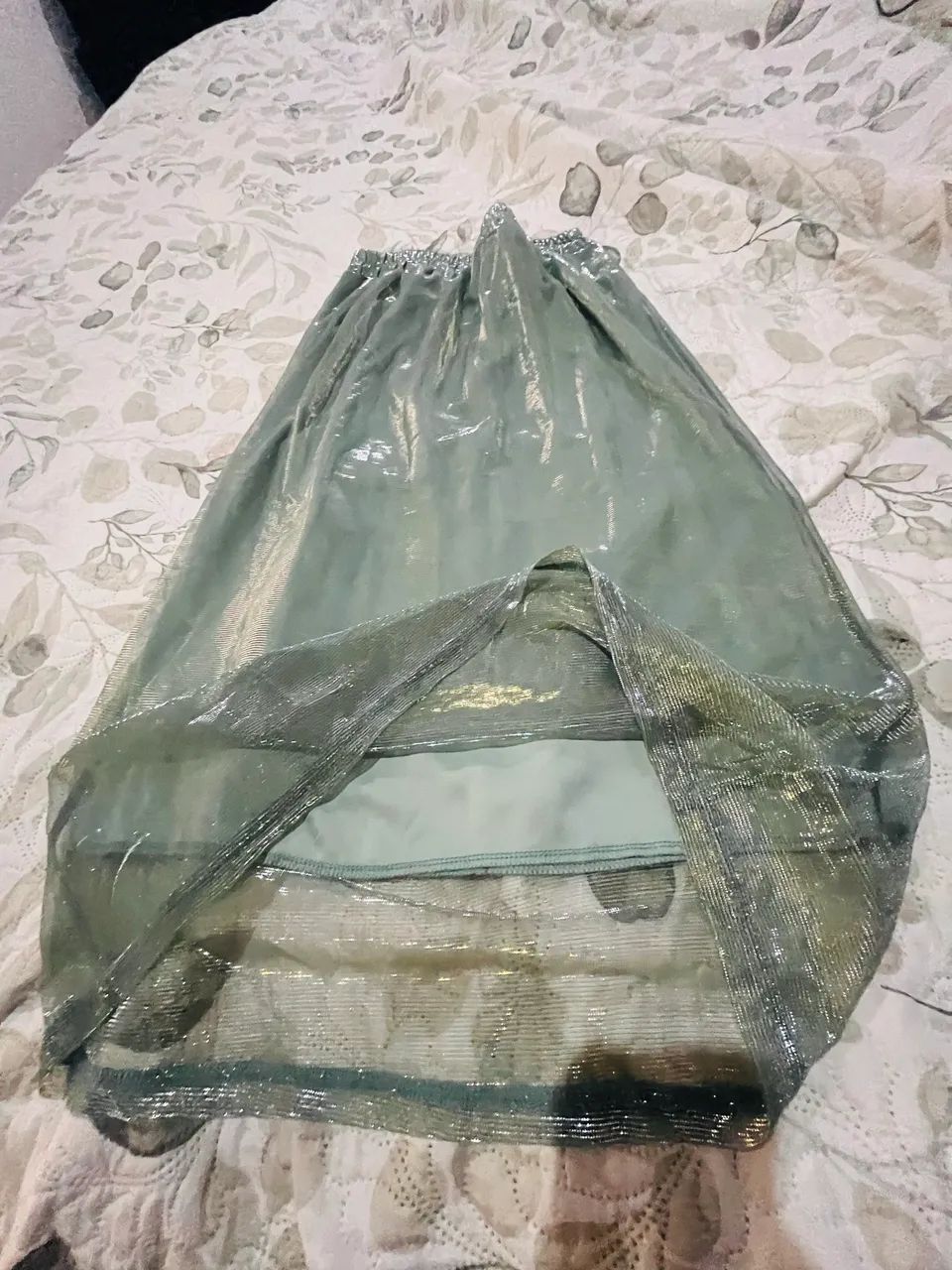 Saia tule brilho verde água  - Foto 2