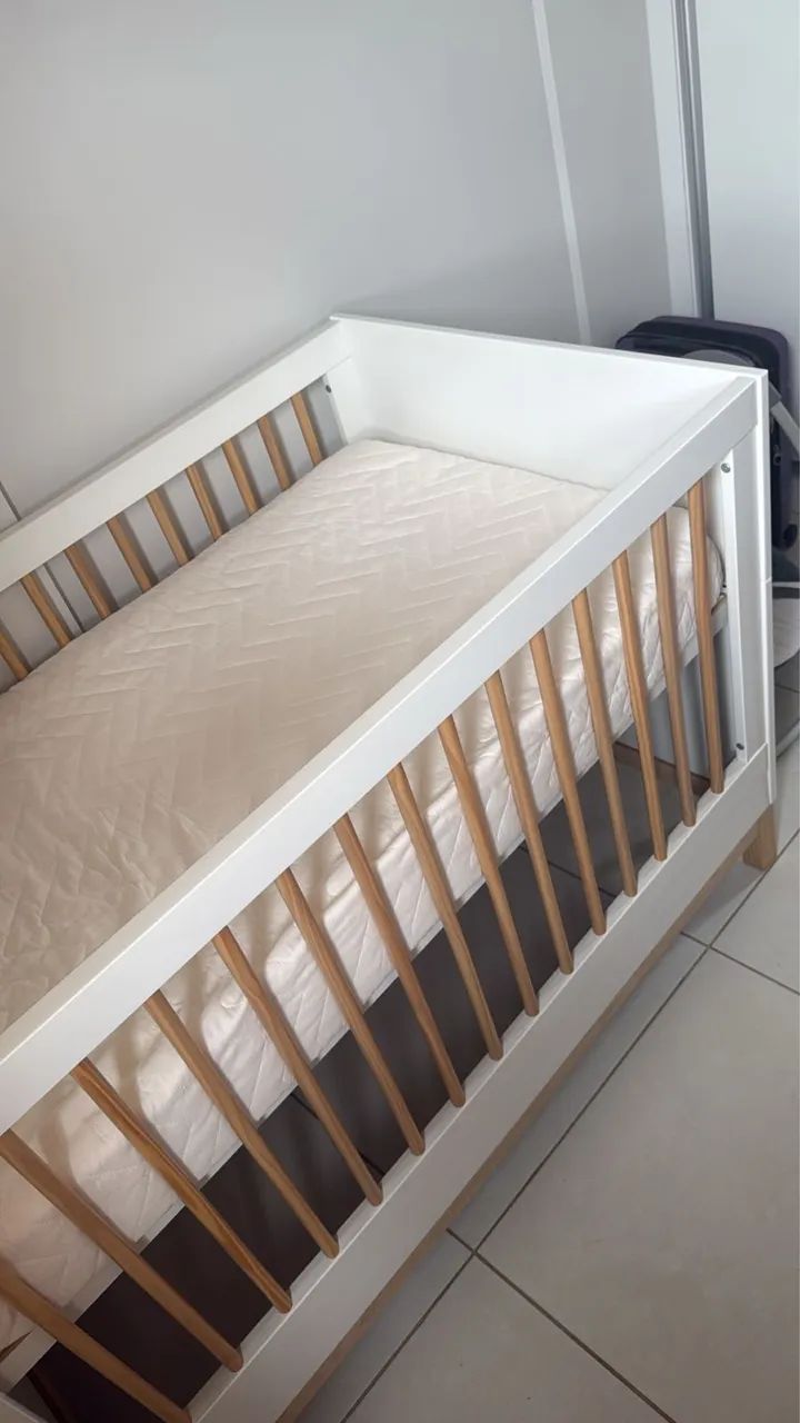 Berço americano cozy quarter com colchão - Foto 2