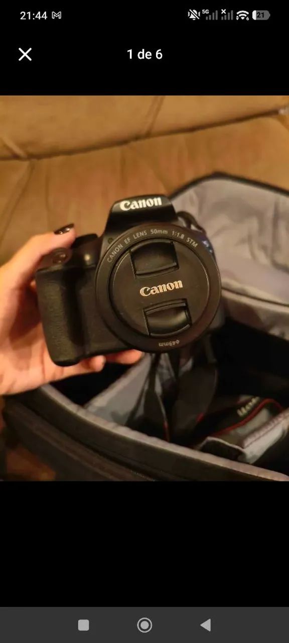 Camera Canon + lentes + mochila - Câmeras e Filmadoras - Igrejinha