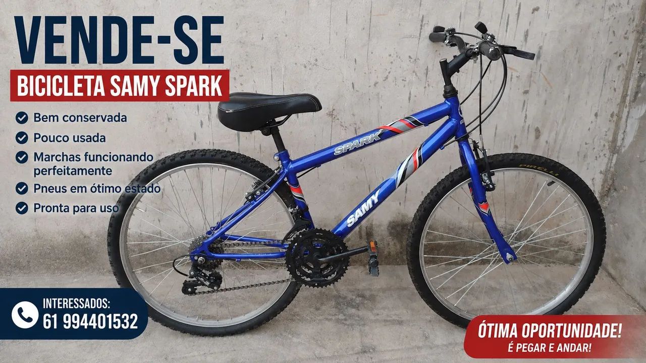 Vendo/Troco bicicleta Samy Spark aro 24 