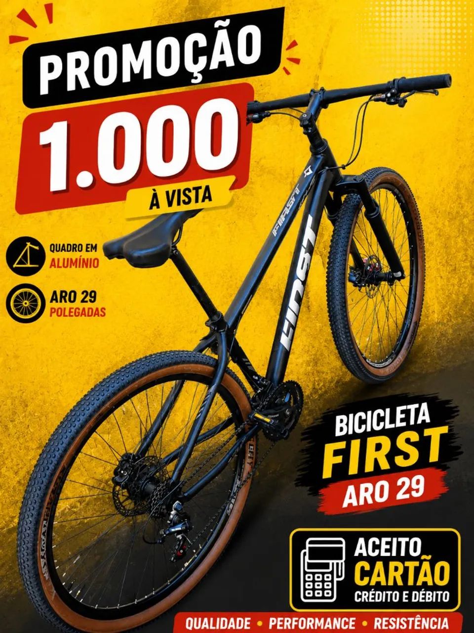 Bicicleta aro 29 de alumínio 