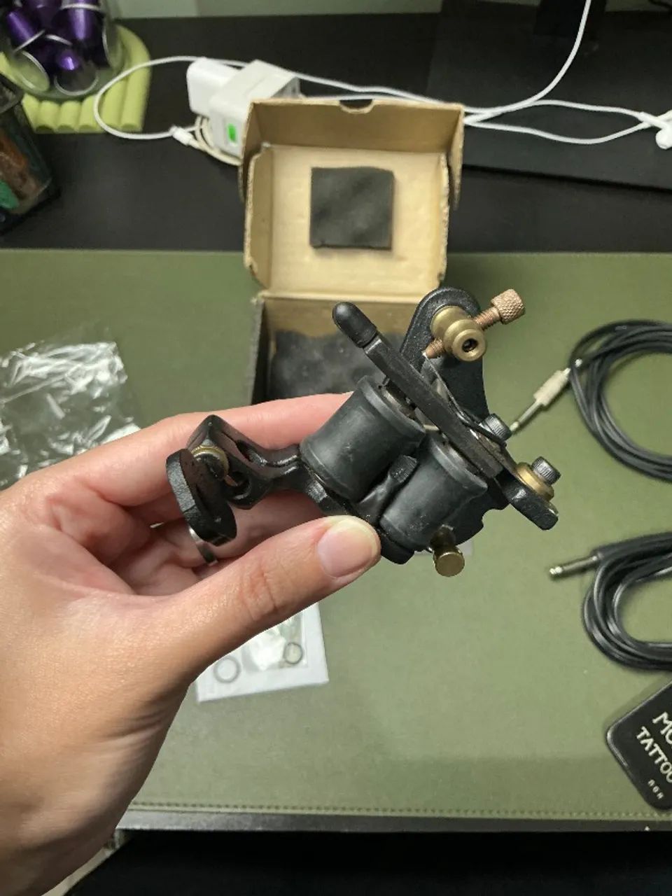 Máquina tatuagem CORUN + clip cord + pedal - Foto 4