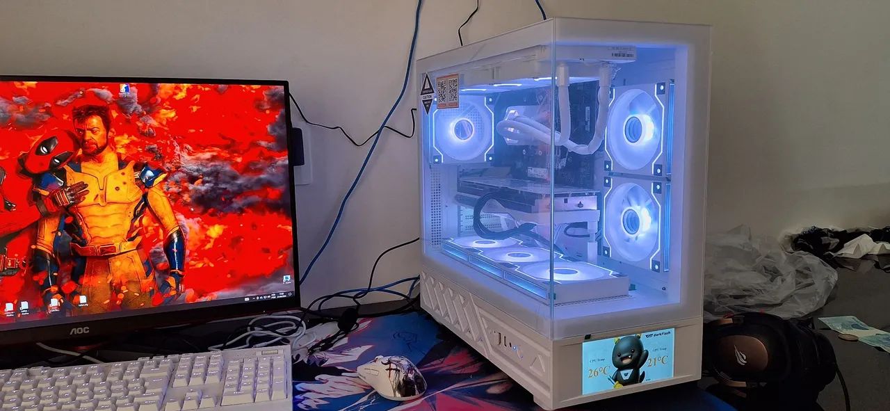 ? PC Gamer Ryzen 7 5700X + RX 7600 White - Setup Completo - Foto 3