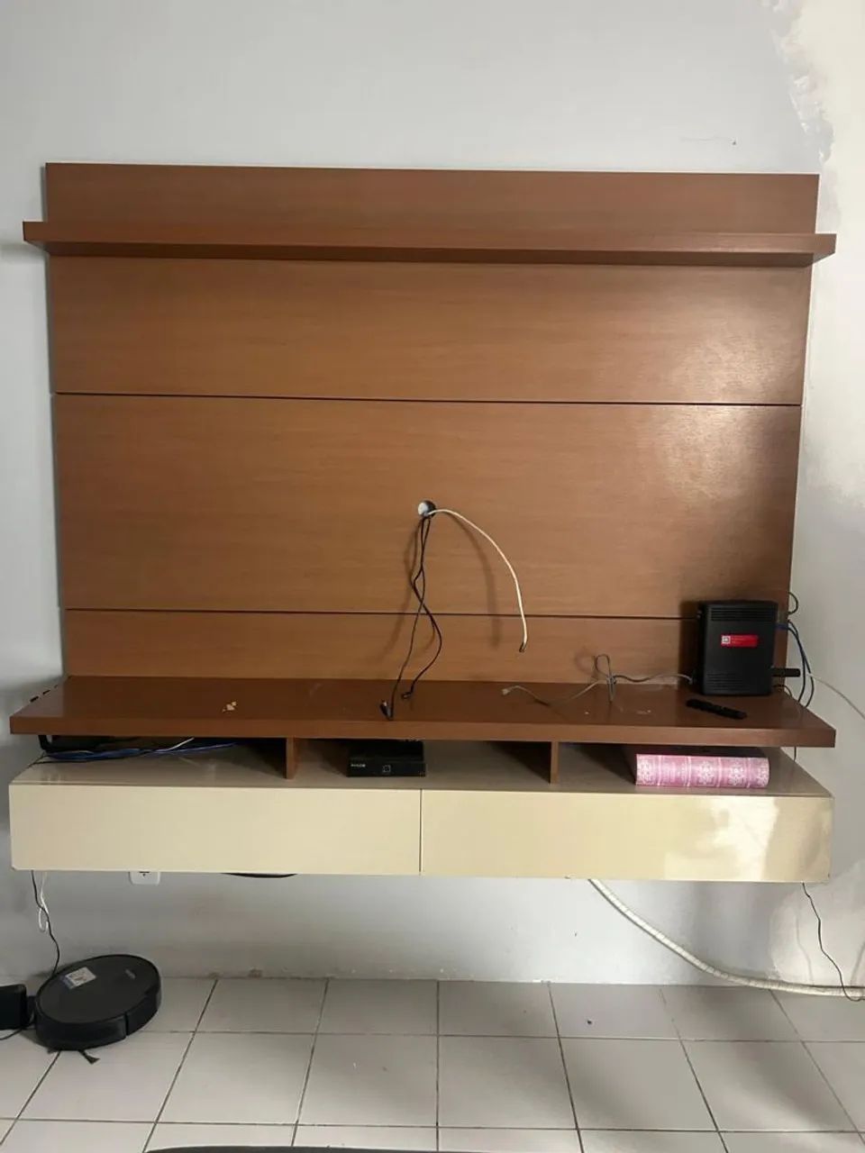 Rack suspenso com painel p/ tv até 75"  - Foto 2