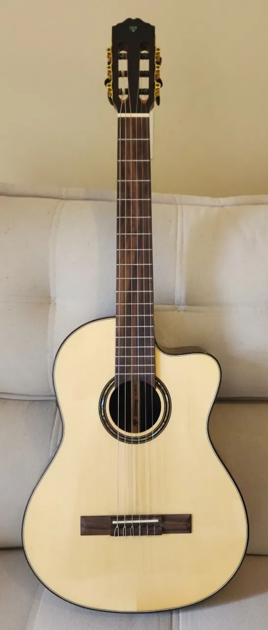 Violão maciço spruce elétrico alta qualidade de som