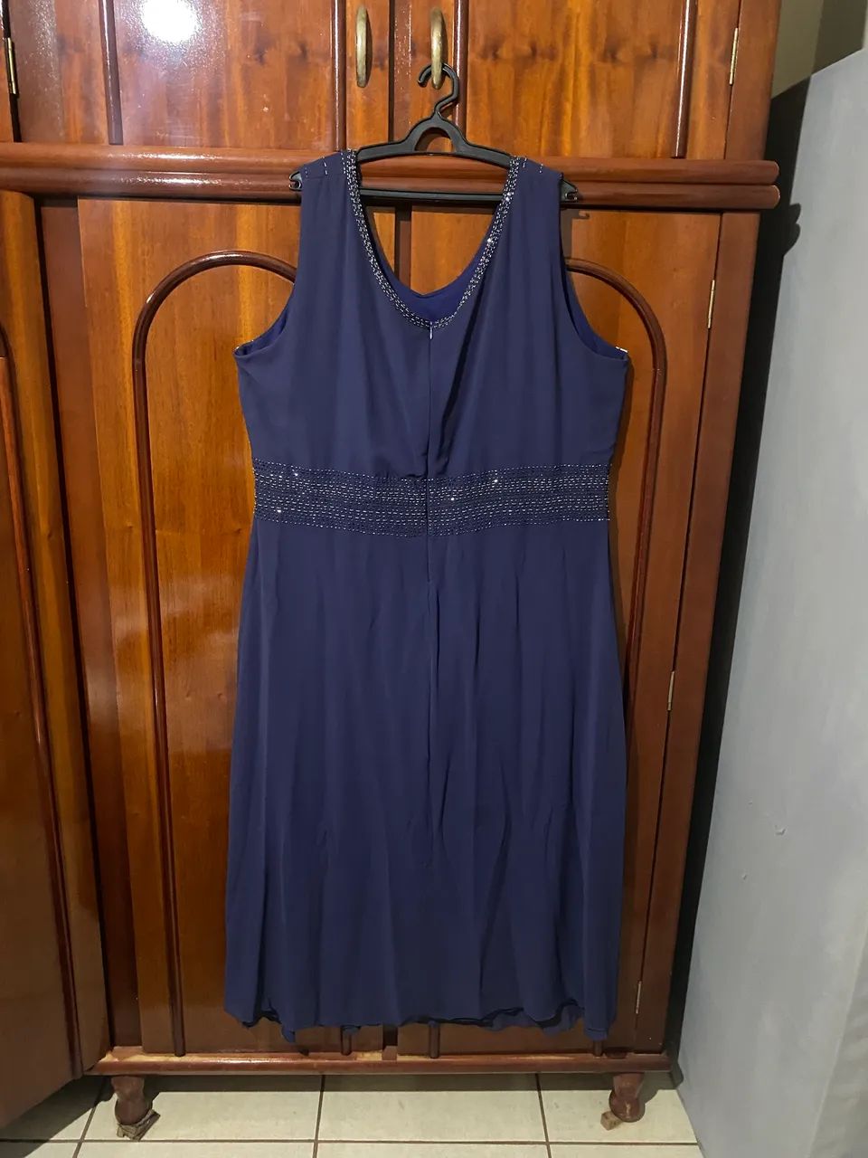 Vestido Elegante Azul plus size - Foto 3