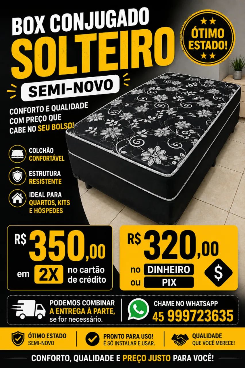 Box de solteiro conjugado - Foto 2