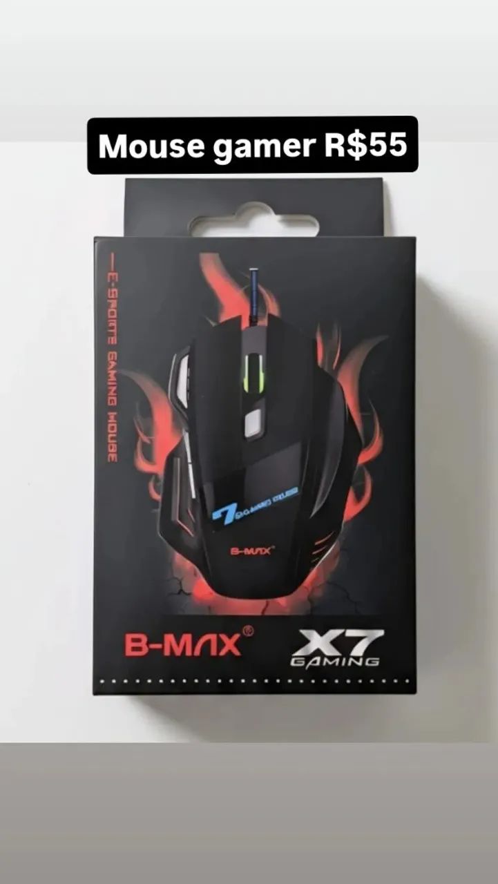 Mouse gamer USB com fio 