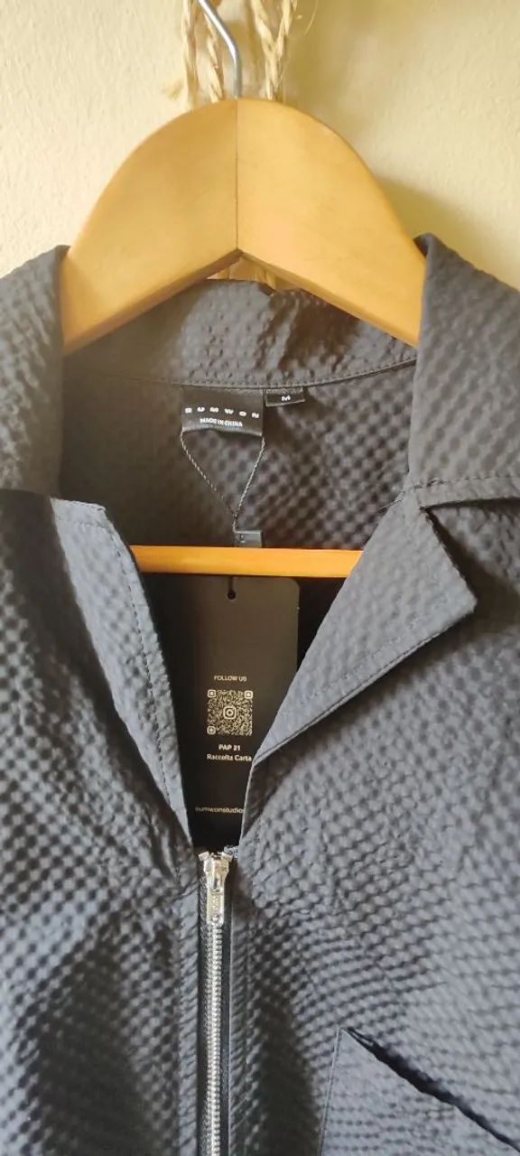 Camisa preta nova estilo lona - Foto 2