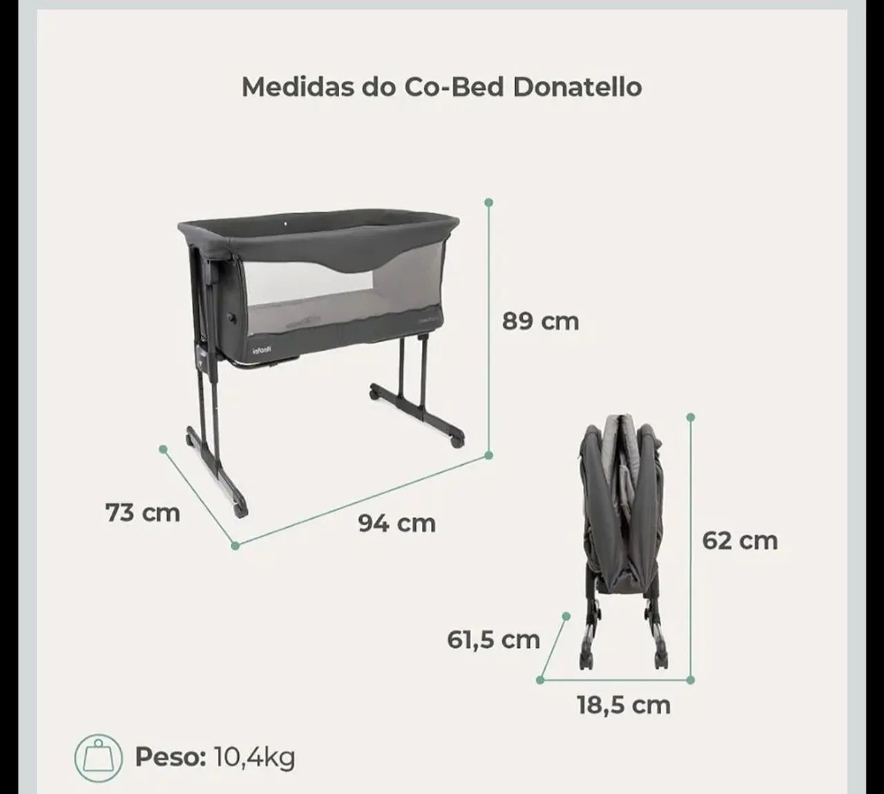 Berço Portátil Co-Bed Donatello - Foto 2