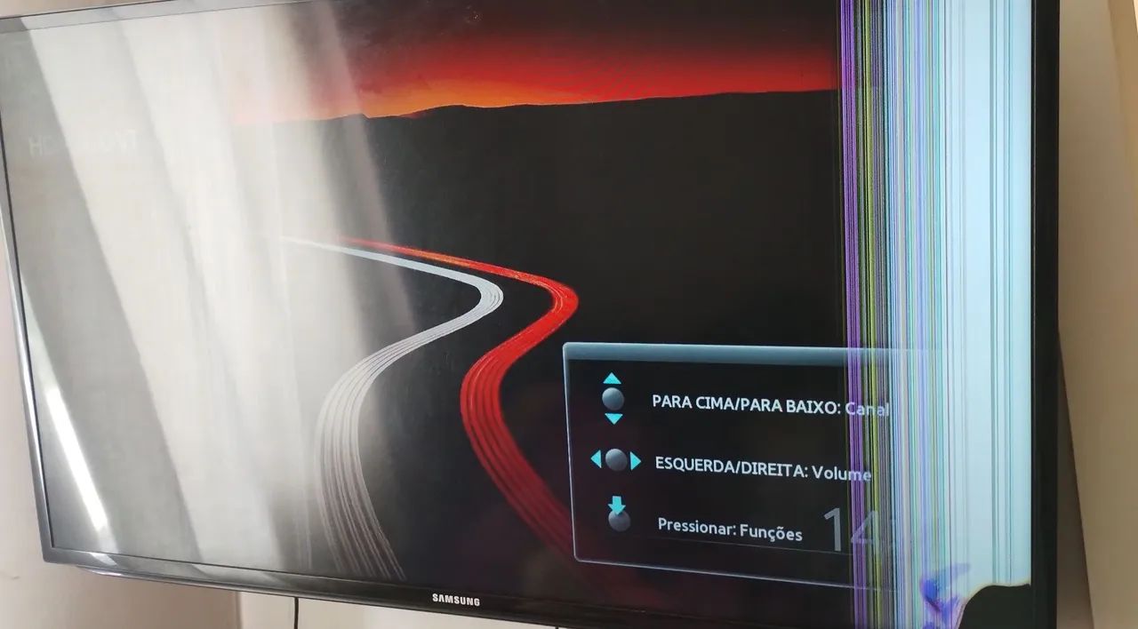 TV Samsung com defeito