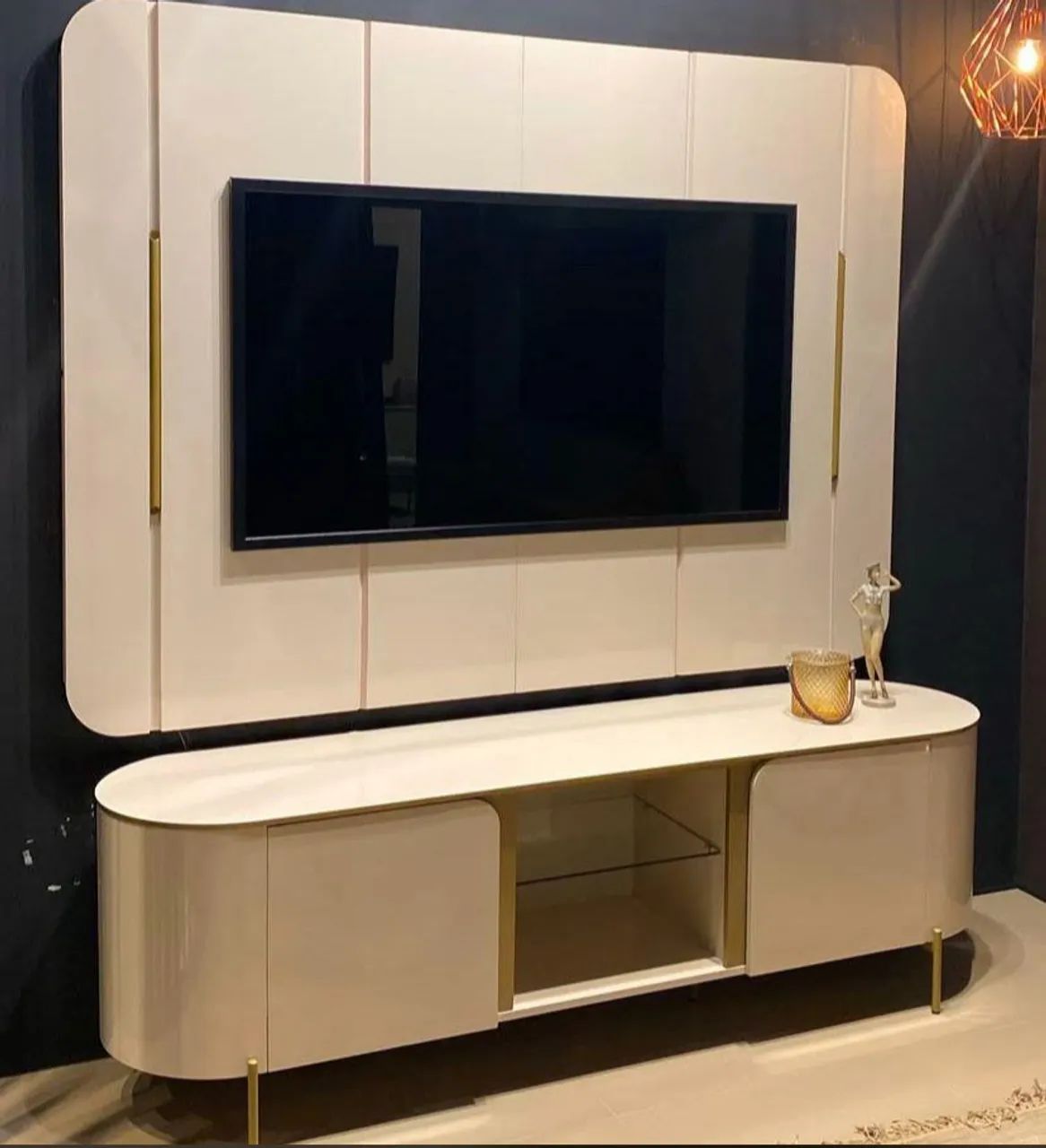Rack com painel Adele DJ Móveis, ideal para TVs até 65 Polegadas - Entrega Imediata; - Foto 2