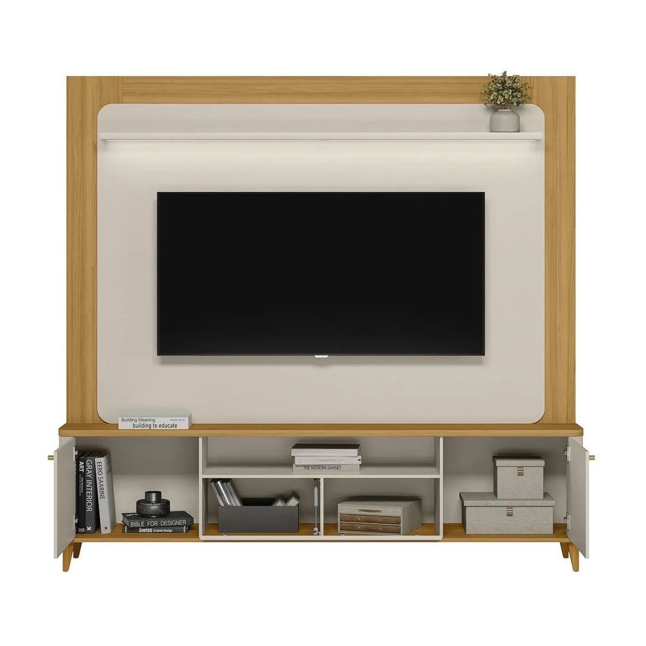 Estante Home Munique 2m luz led suporta tv até 70 polegadas / pague na entrega  - Foto 5