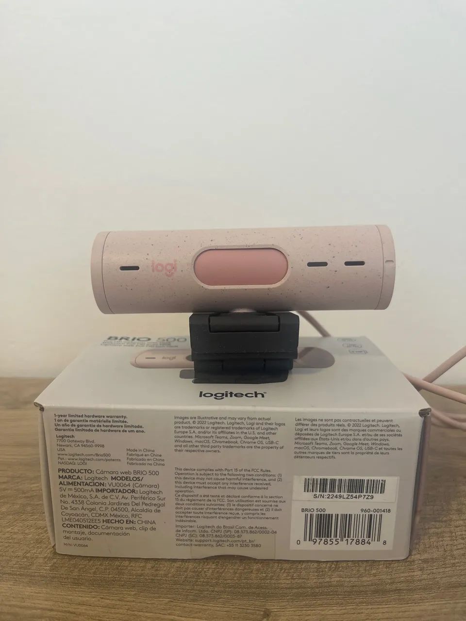 Webcam Logitech Brio 500 Rosa (Full HD com HDR) - Excelente Estado - Foto 2