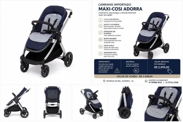 Carrinho de Bebê - Foto 3