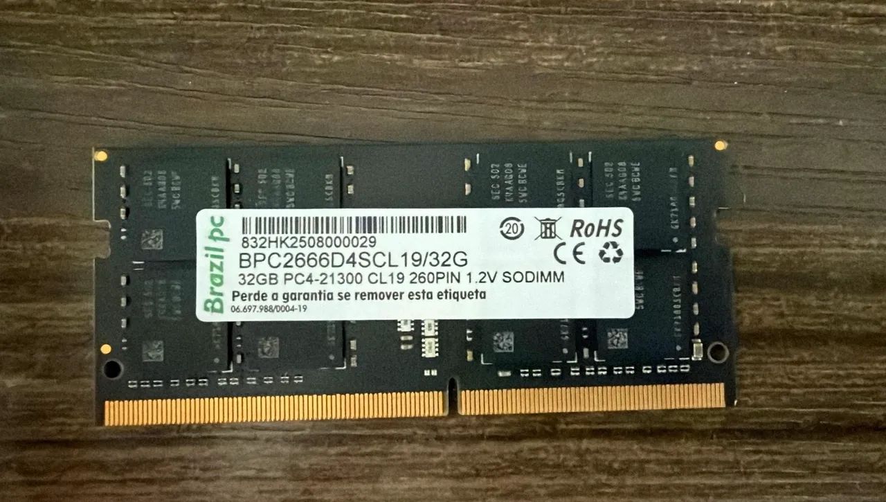 Vendo Memoria Ram DDR4 32gb SODIMM