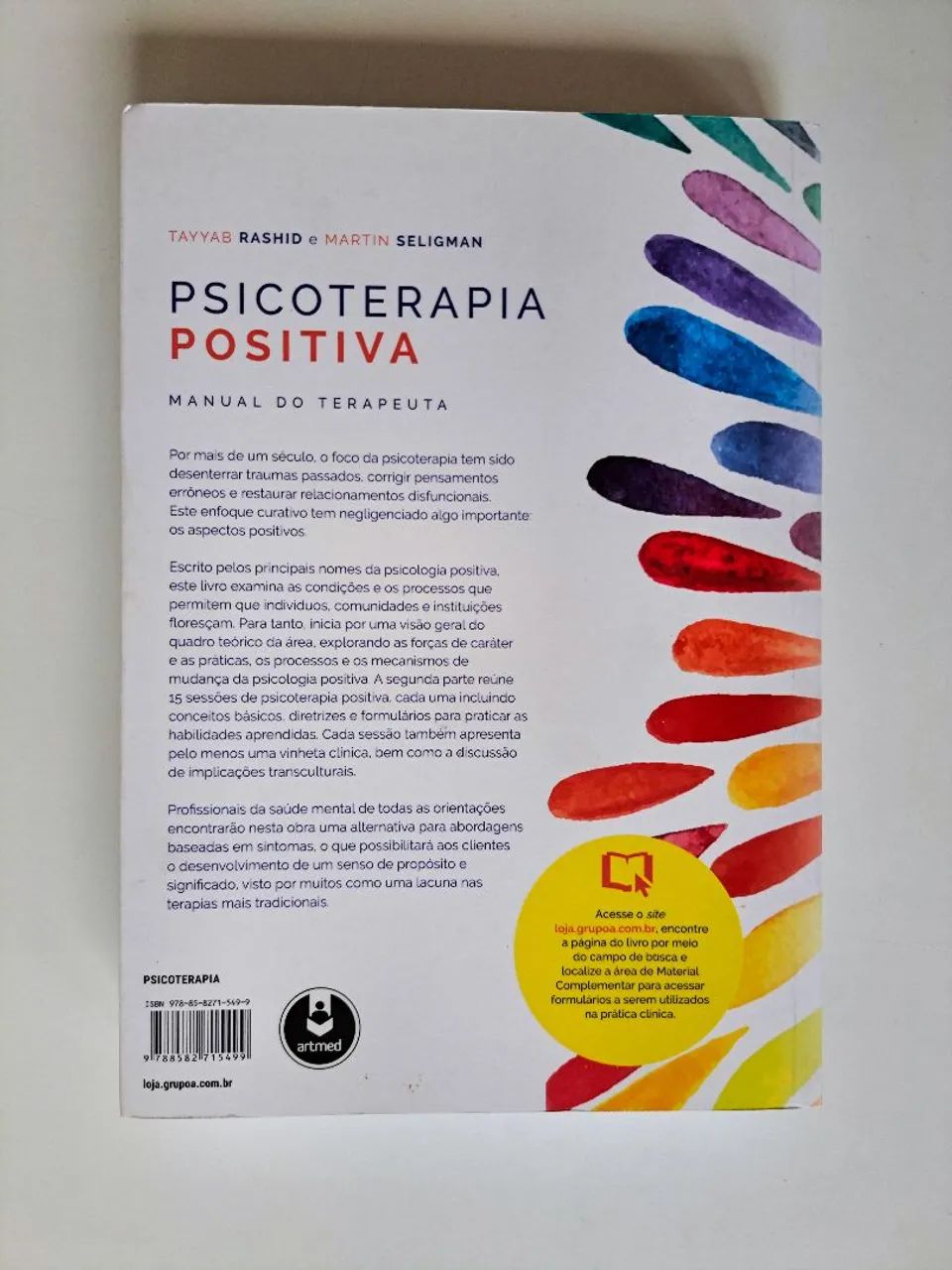 PSICOLOGIA POSITIVA: MANUAL DO TERAPEUTA - TAYYAB RASHID e MARTIN