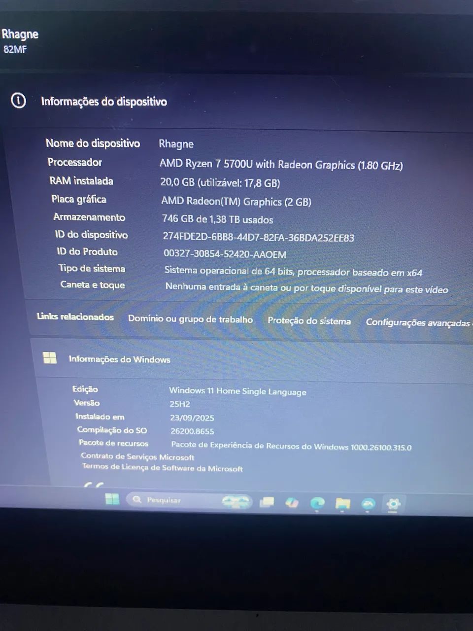 Notebook Lenovo