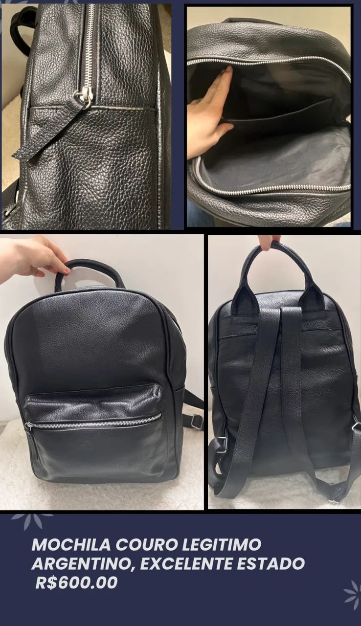 Mochila de couro argentino  - Foto 2