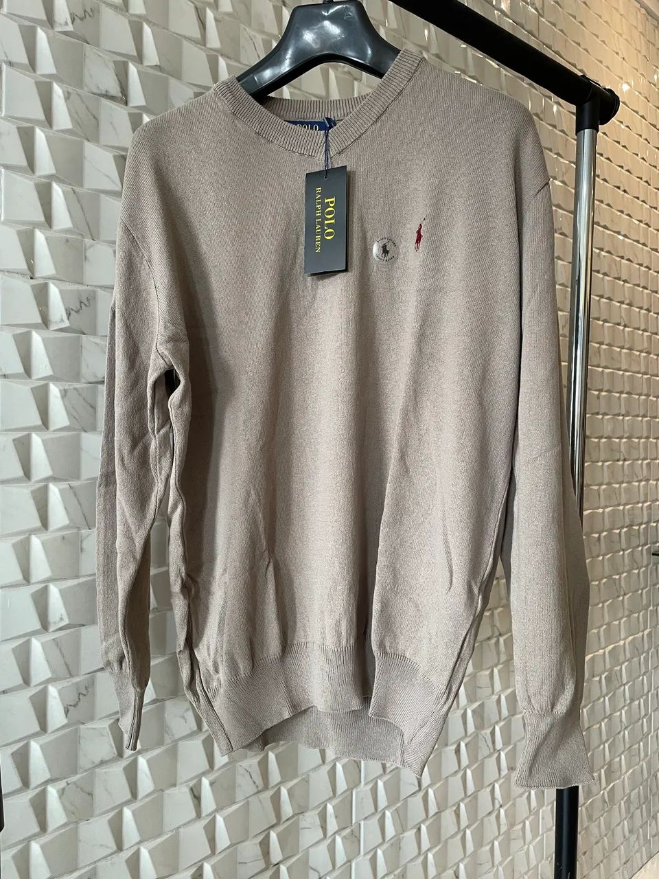 Suéter masculino premium PRL cor marrom - Tamanho GG - Foto 2