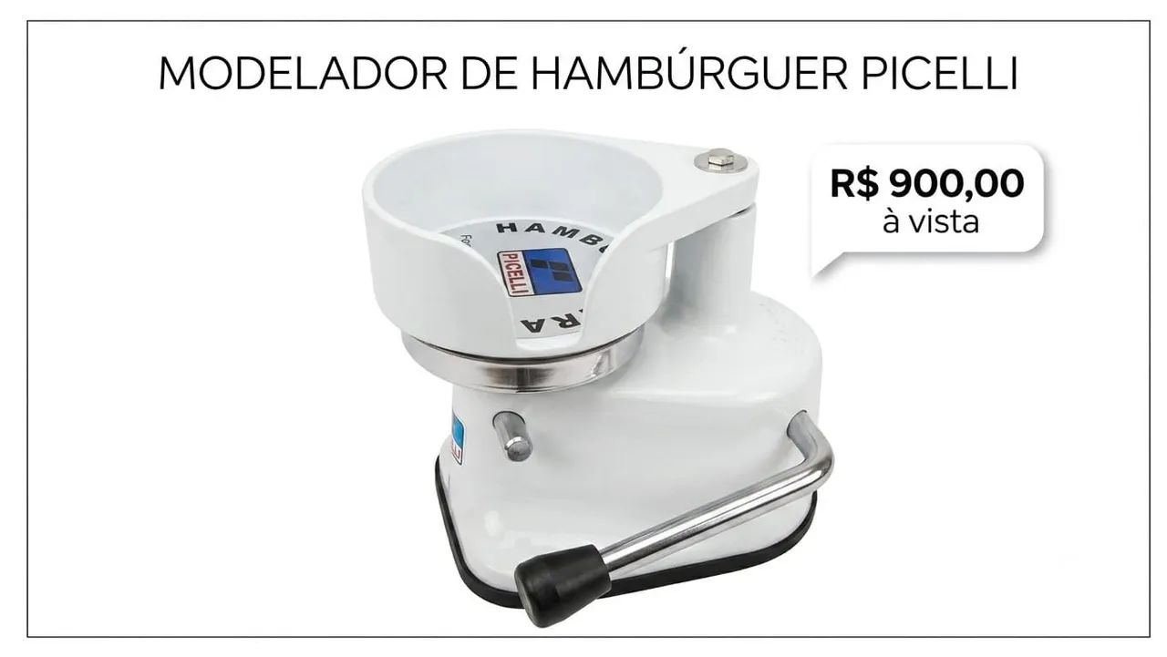 Modelador de hambúrguer Manual Picelli 