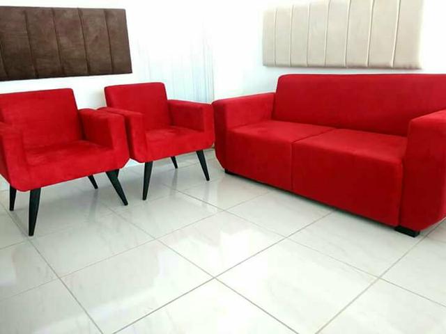 MEGA OFERTA !!! Sofa 3 lugares com 2 poltronas - Foto 2