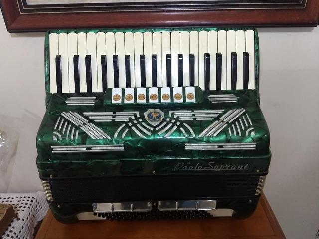 Acordeon Paolo Soprani 80 Baixos Verde - Foto 4
