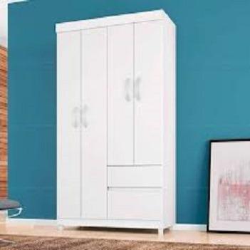 (Entrego e Monto) Lindo Guarda Roupa 4 Portas Novo Na Caixa Apenas 399,00 - Foto 2