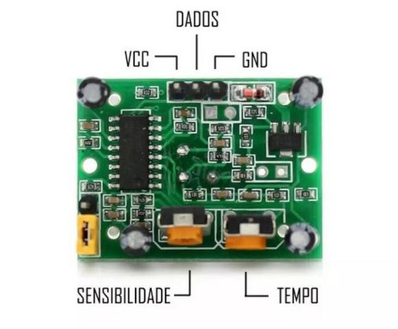 COD-AM107 Pir Sensor De Presença Infravermelho - Hc-sr501 Verde Arduino - Automação - Rob - Foto 3