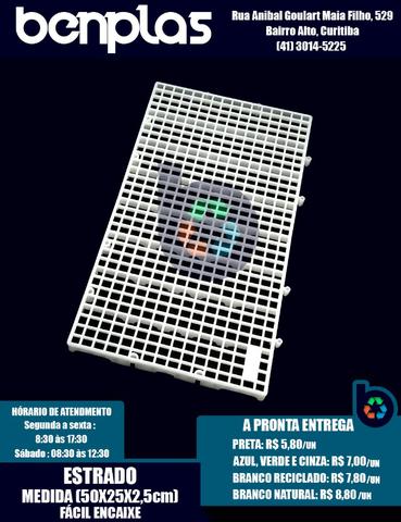 Estrado 50x25x2,5cm - Piso de Academia, Piso Automotivo, Piso de câmara fria, Piso estoque