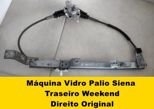 Máquina Vidro Palio Siena Traseiro Weekend Direito Original
