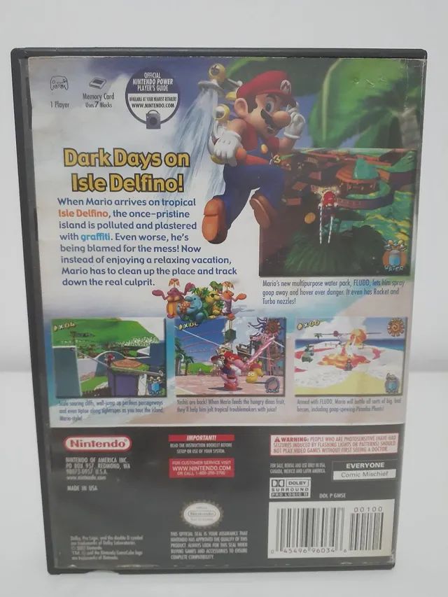 Super Mario Sunshine GameCube - Videogames - Água Verde, Curitiba