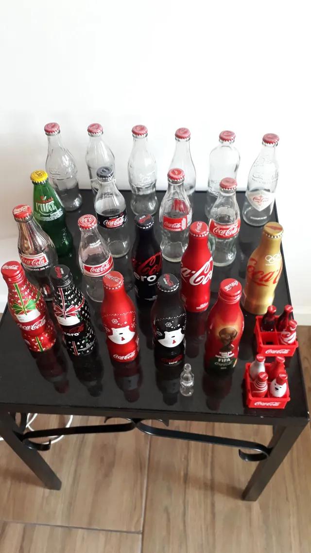 Mini Coca Cola Garrafinhas,engradado,caminhão Antigo Brinquedo