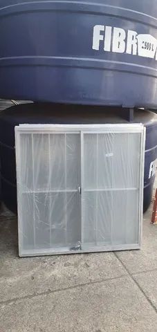 Janela de alumínio brilho 1 X 120 com grade lacrada  - Foto 2