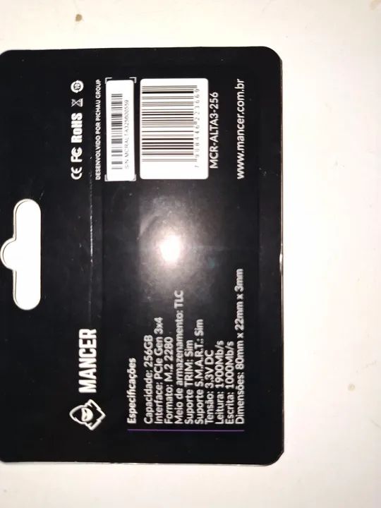 SSD M.2 Alastore A3 256GB NVMe 1.3 - Foto 2