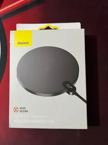 Carregador 15w Baseus por indução novo na caixa