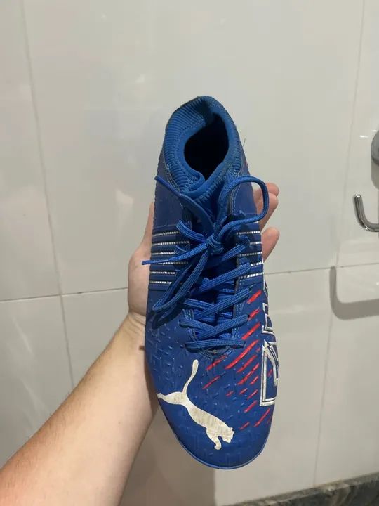 Chuteira Puma Future Z 4.2 TT PS Society Azul - Foto 2