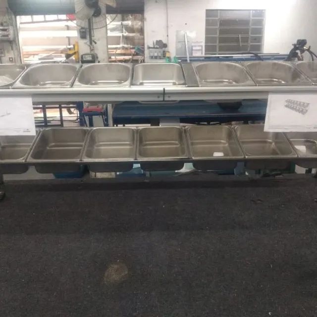Condimentadora neutra pizzaiolo dupla de sobrepor em aço inox!!!!