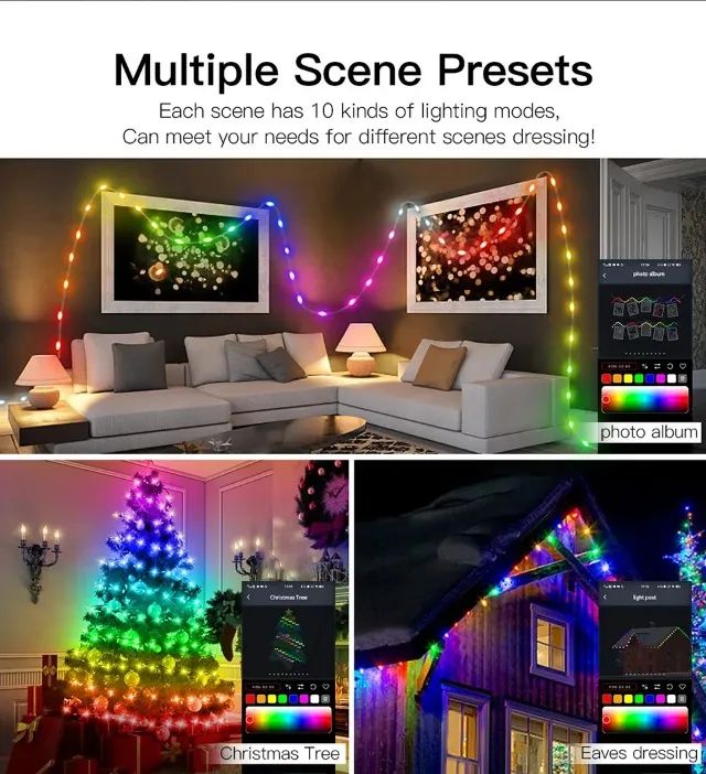 Cordão Pisca Led Rgb com Controle e Aplicativo - Foto 4