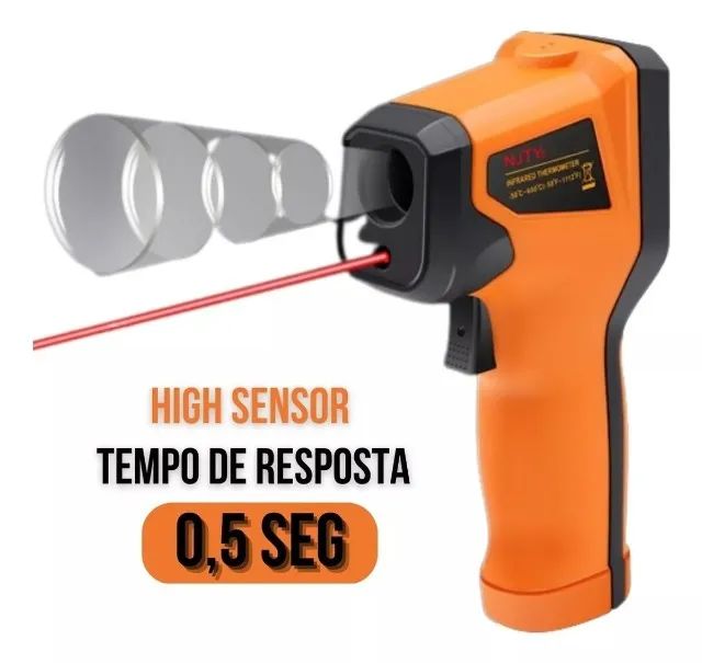 medidor temperatura digital laser industrial infravermelho t400 - Foto 2