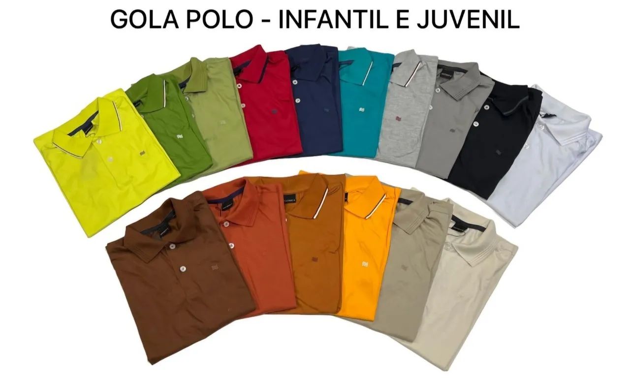 Polos Algodão Infantis e Juvenis 