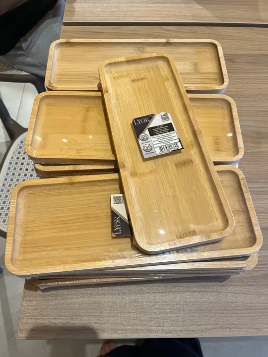 Bandejas de Bambu Novas e usadas