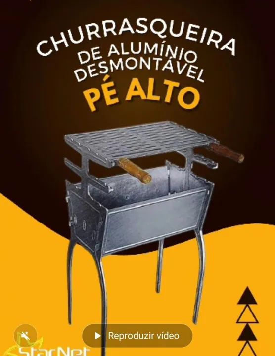 Churrasqueira de alumínio desmontável 
